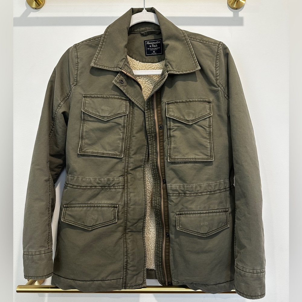 Abercrombie Military Sherpa Lined Jacket, Women's XS
